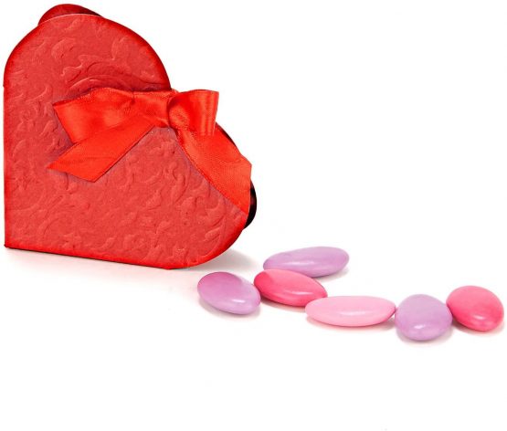 Pack of 50 Heart (Red) with Ribbon Wedding Party Decoration Unique - Image 3