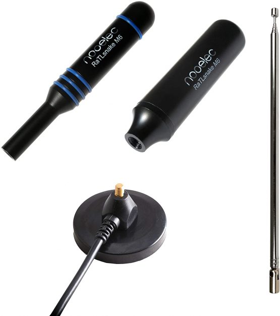 Nooelec RaTLSnake M6 v2 - Premium 3-Antenna Bundle for NESDR, RTL-SDR, HackRF, and other Software Defined Radios. Magnetic Whip Antenna Set for Radios with 50 Ohm SMA Connectors
