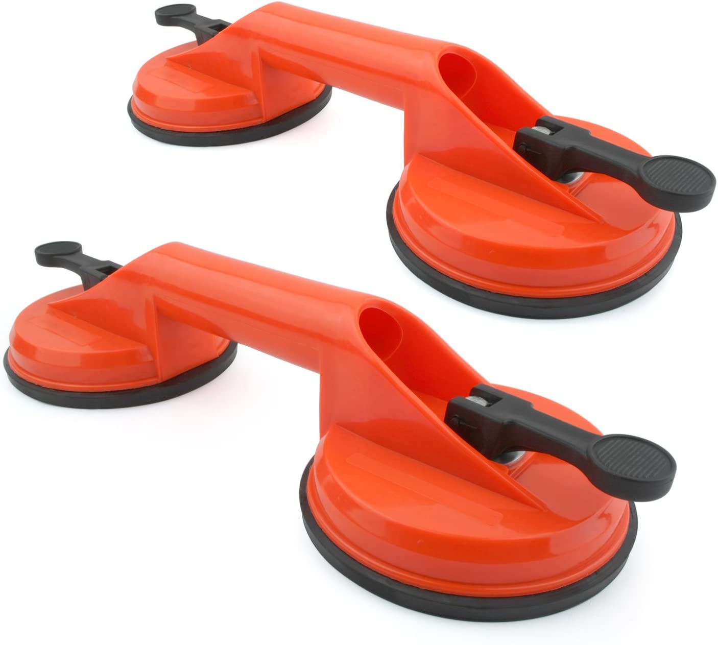 Incutex 2x Dual Cup Suction Lifters, Heavy Duty Vacuum Double Suction Pads, Glass Tiles Mirror Lifter Sucker Carrier