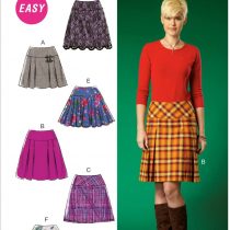 McCall's Patterns MC7022 A5,Misses Skirts,Sizes 6-8-10-12-14, White
