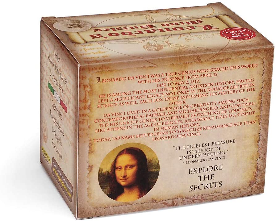 Logica Puzzles Art. Labyrinth Dice - 3D Brain Teaser in Fine Wood - Difficulty 4/6 Extreme - Leonardo da Vinci Collection - Image 4