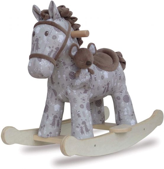 Little Bird Told Me - Biscuit & Skip - Infant Rocking Horse, Grey