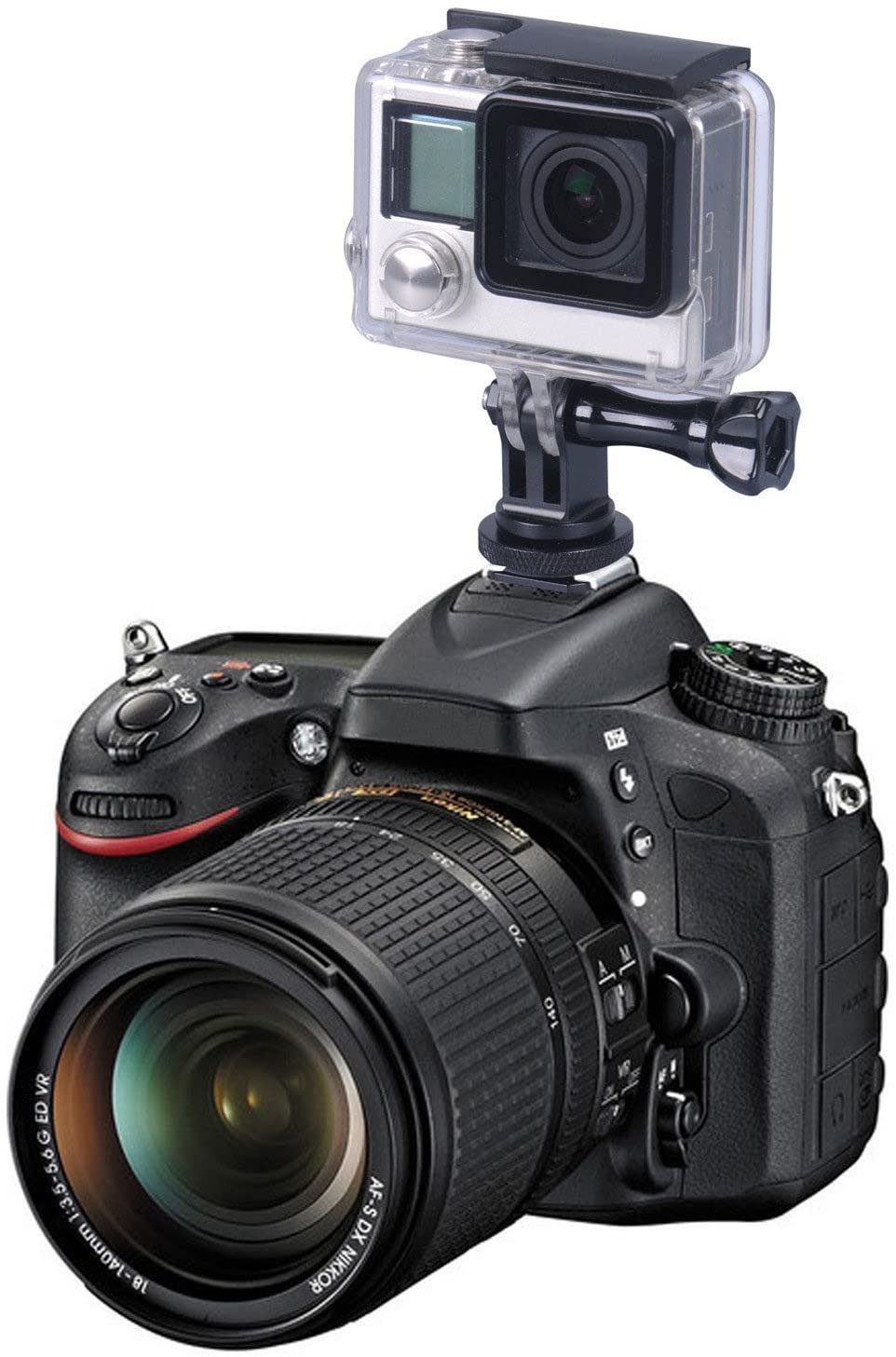 Smatree Full Aluminum Tripod Screw SLR Flash Camera Hot Shoe Mount Adapter for GoPro Max Hero11,10, 9,8,7,6,5,4, Session, 3