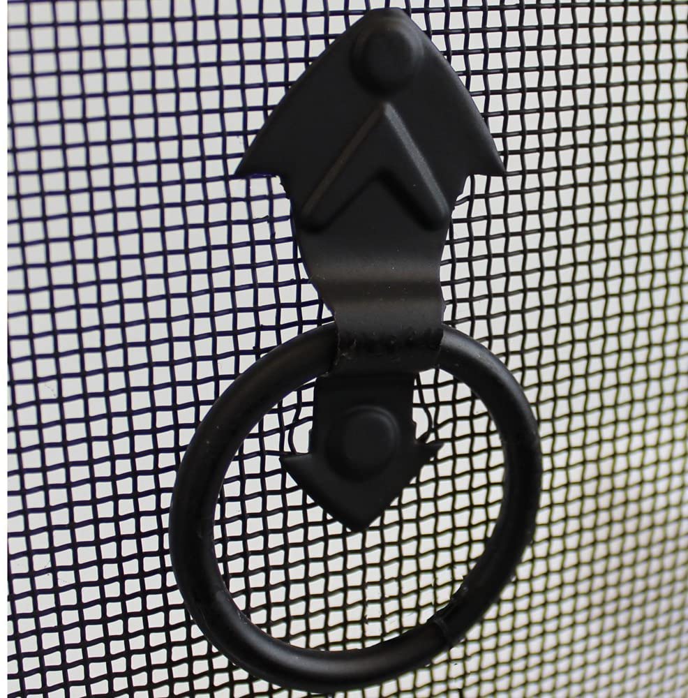 JVL Quantock Spark Fire Guard Surround Screen, Black, 10 x 53.5 x H 61.5 cm - Image 4
