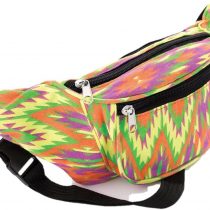 Multi Coloured Bright Abstract Print Fabric Bum Bag / Fanny Pack - Festivals /Club Wear/ Holiday Wear