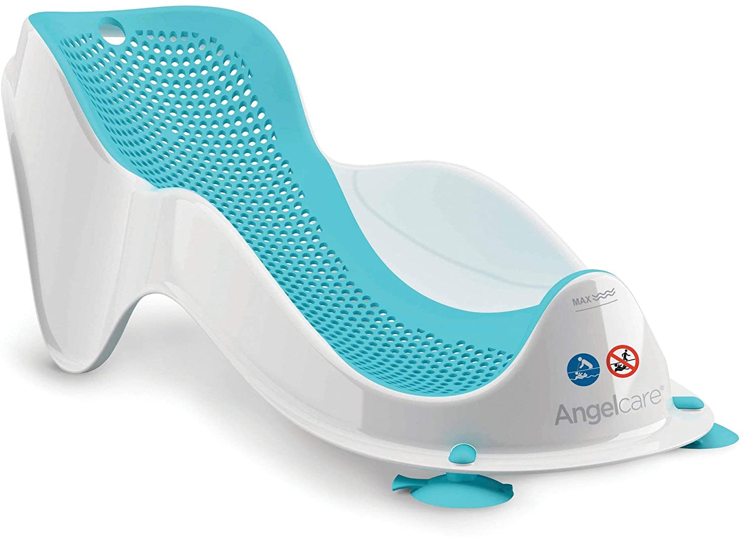 Angelcare Soft Touch Mini Bath Support- Aqua - Newborn Bath Seat, Infant Bathing, Non-Slip, Easy Clean