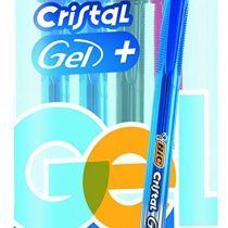 BIC Gel-Roller ® ® BIC Cristal Gel, 0.6 MM, Blue, Black, Red, Bag of 4