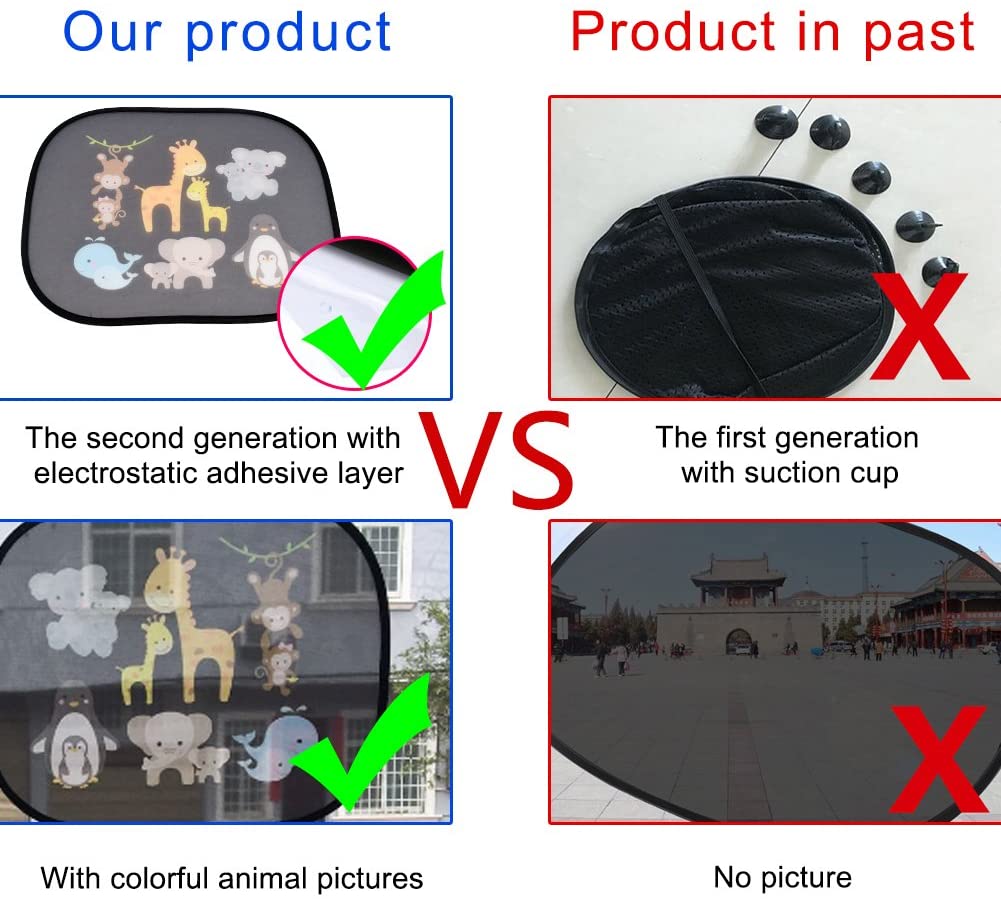 astarye Solar Protection Car SunShade Side Window Windscreen Roof Window for Children Adults Adsorption Electrostatic - Image 2