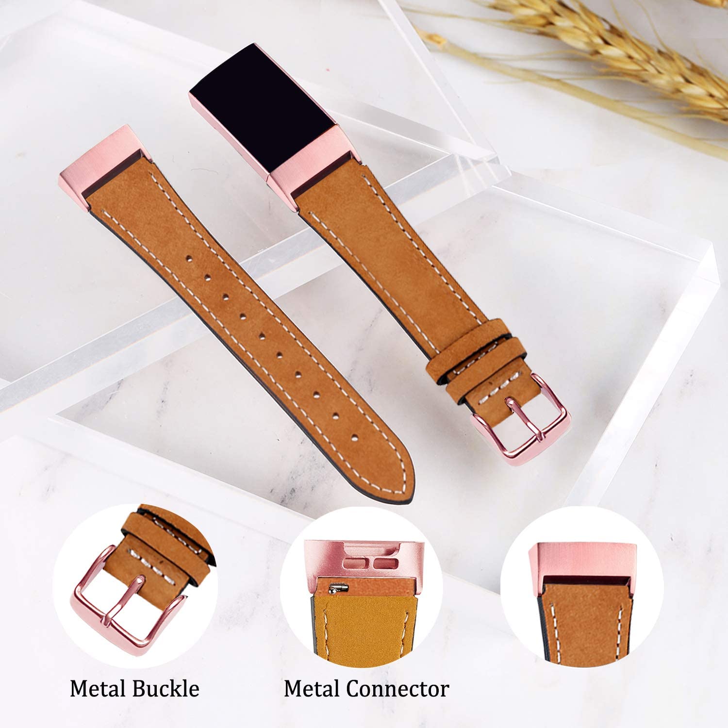 Mornex Strap Compatible with Charge 3/3 SE/Charge 4 Leather Strap - Image 3