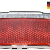P4B Bicycle Dynamo Rear Light LED Model 539 with Parking Light and Reflector | StVZO Approval | for Mounting on Luggage Rack (80 mm Screw Spacing)