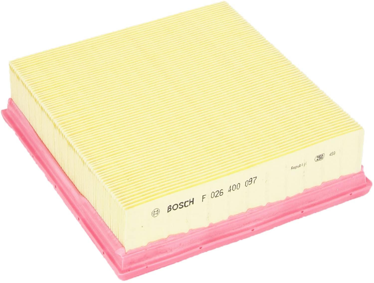 Bosch S0097 Car Air Filter - Separates Particles from the Air Intake - Moisture-resistant plus High Tensile Strength