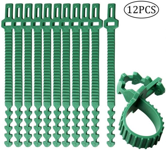 Zhiye Tree Ties Straps Supports, Heavy Duty Adjustable Interlock Garden Plants Shrub Ties for Shrub Rose Plant Tree Support 12pices 9.4inch