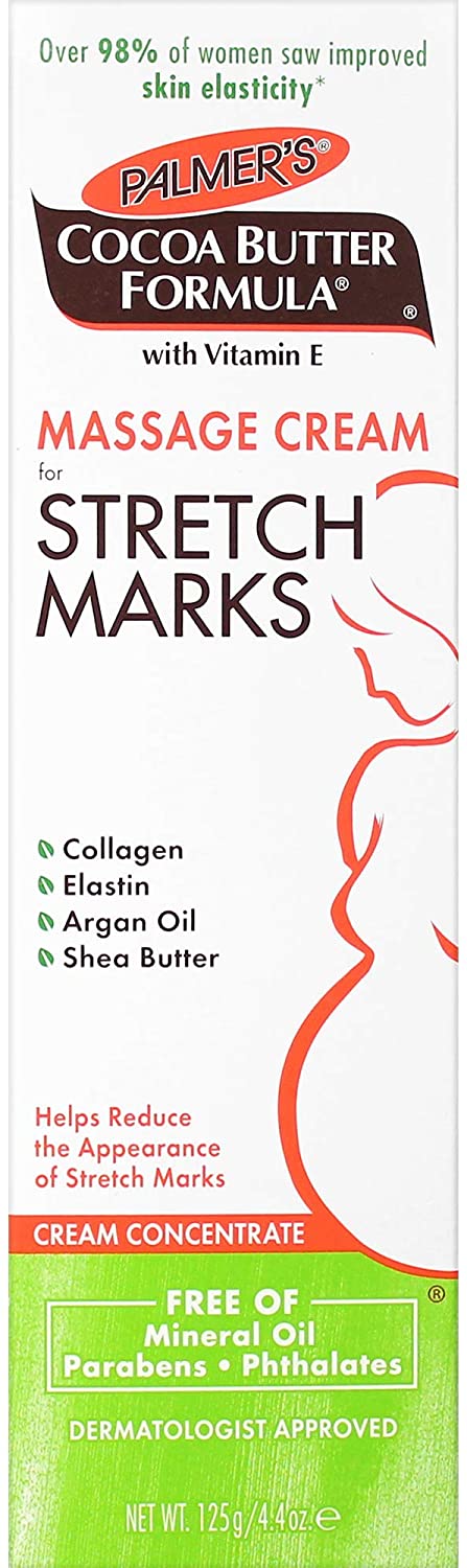 Palmers Cocoa Butter Formula Massage Cream for Stretch Marks 4.4 Oz, White, 125 g (Pack of 1)