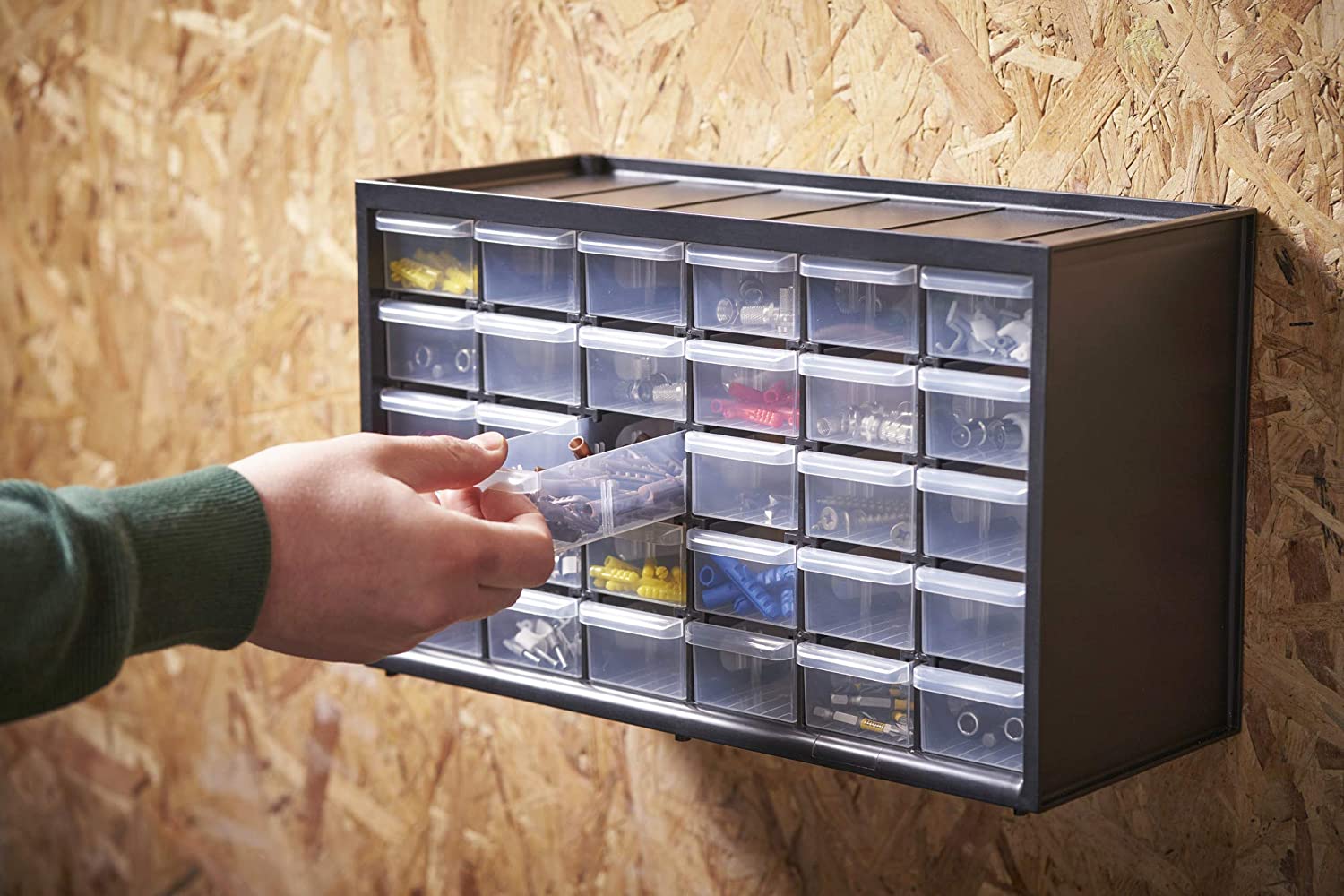 STANLEY Multi-Purpose Storage Box with 30 Small Drawers, 1-93-980, Black, 36,5 x 15,5 x 22,5 cm - Image 3