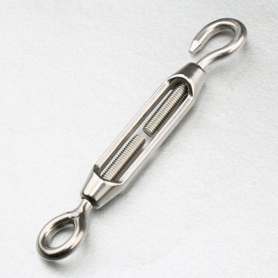 H&S 5x Turnbuckle Wire Tensioner Strainer M4 Stainless Steel Hook and Eye Rope Cable Tension Set Heavy Duty - Image 2