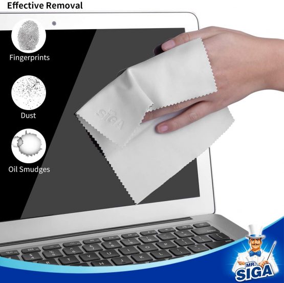 MR Premium Microfiber Cleaning Cloths for Lens, Eyeglasses, Screens, Tablets, Glasses, 6 Pack, 6 x 7 inches (15 x 18 cm) - Image 3