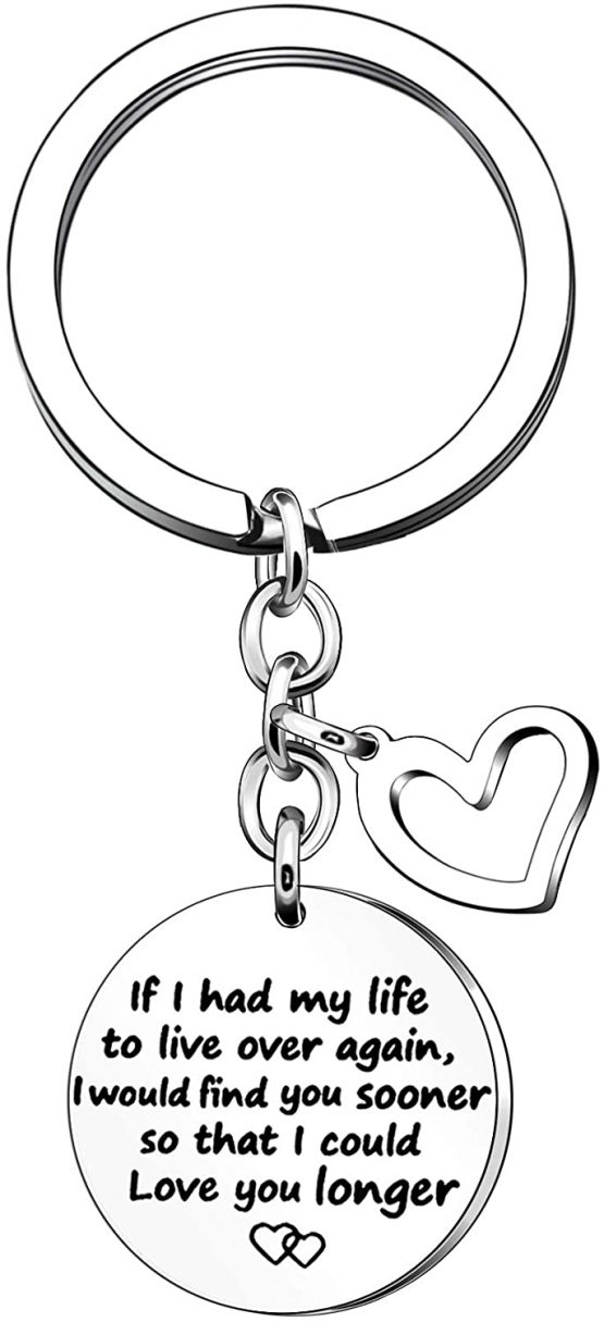 BHXRODE Lover Keychain Rings Valentines Key Chain Love Couple Keyring for Him Her Wife Husband Boyfriend Girlfriend