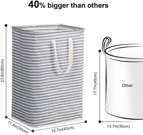 Lifewit 72L Freestanding Laundry Hamper Large Laundry Basket Clothes Hamper with Extended Handles for Storage Clothes Toys in Bedroom, Bathroom, Foldable, Grey - Image 2
