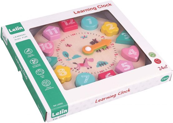 Lelin L10262 Toys-Learning Clock, Multicolour - Image 3