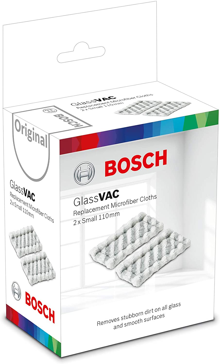 Bosch Small Replacement Microfiber Cloth (for GlassVAC Window Vacuum for Glass and Smooth Surfaces 2 Pieces) - Image 3