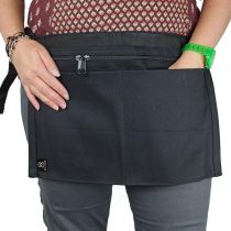 Bunse 4 Pocket Denim Market Trader Money Belt for Restaurants, Festivals, Fetes, Sports Clubs… (Black, Qty 4)