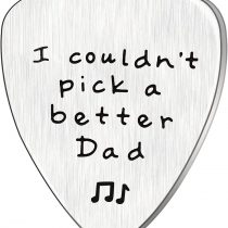 Fathers Day Gift Mens I couldn't Pick a Better Dad Guitar Pick Custom Gift for Daddy Papa Stainless Steel