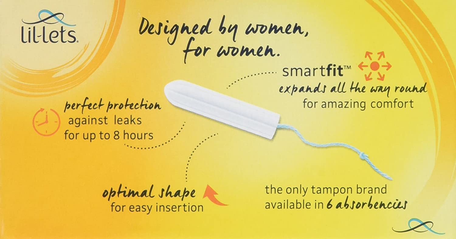 Lil-Lets Non-Applicator Regular Tampons, 32 Count (Pack of 1), for Light to Medium Flow 2 Droplets, Plant-Based - Image 2