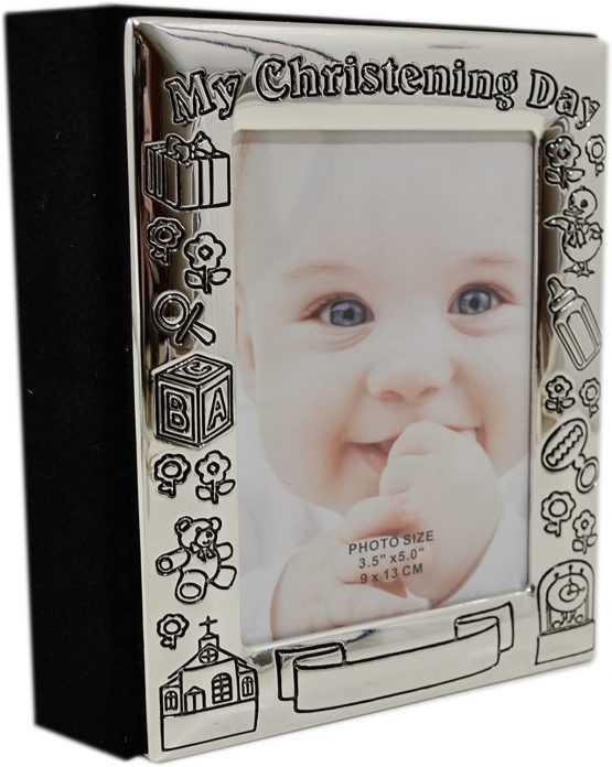 Christening Day Photo Album and Certificate Holder with Stand Gift Set - Image 2