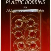 10 Janome Plastic Bobbins (Part No. 200122717)