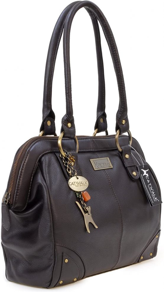 Catwalk Collection Handbags - Women's Leather Tote/Shoulder Bag - DOCTOR BAG - Image 4