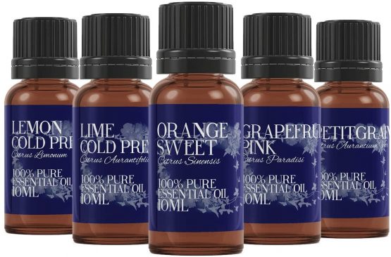 Mystic Moments | Essential Oil Starter Pack - Citrus Oils - 5 x 10ml - 100% Pure - Image 2