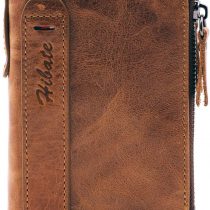 Hibate Men Leather Wallet RFID Blocking Men's Wallets Credit Card Holder Coin Pocket Purse, One_Size, A_brown