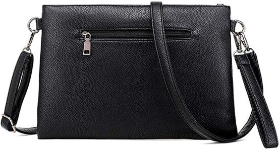 FiveloveTwo Women Punk Skull Print Clutch PU Leather Satchel Shoulder Tote Top-handle Purse Handbag Black - Image 3