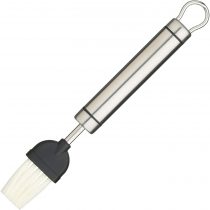 KitchenCraft KCPROPB Professional Nylon Bristle Pastry Brush for Basting and Glazing, Stainless Steel, 20 cm, Silver