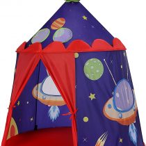 SONGMICS Prince Castle Play Tent for Boys Toddlers, Indoor and Outdoor Playhouse, Portable Pop Up Play Teepee with Carry Bag, Gift for Kids, EN71 Certified, Blue LPT01BU