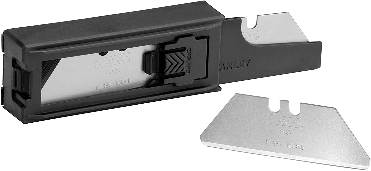 Stanley Tools STA211987 211987 1992B Safety Blades for Spring Back Knife - Yellow (Pack of 10), Silver - Image 4