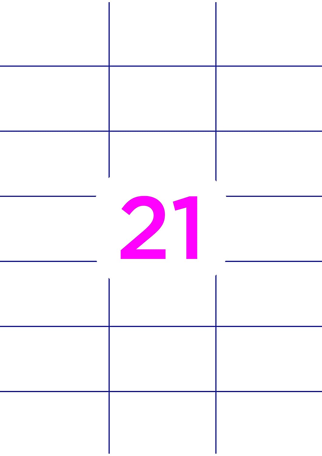 Box of 2100 Multi-Purpose Labels 70 x 42 mm, white, 70 x 42mm : 21 etq/feuille - Image 2