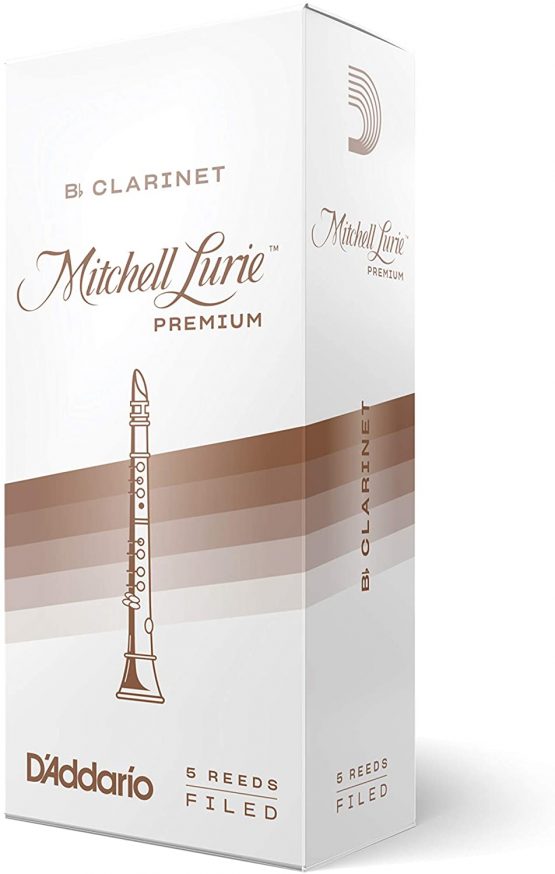 Rico Mitchell Lurie Premium 2.5 Strength Reeds for Bb Clarinet (Pack of 5)