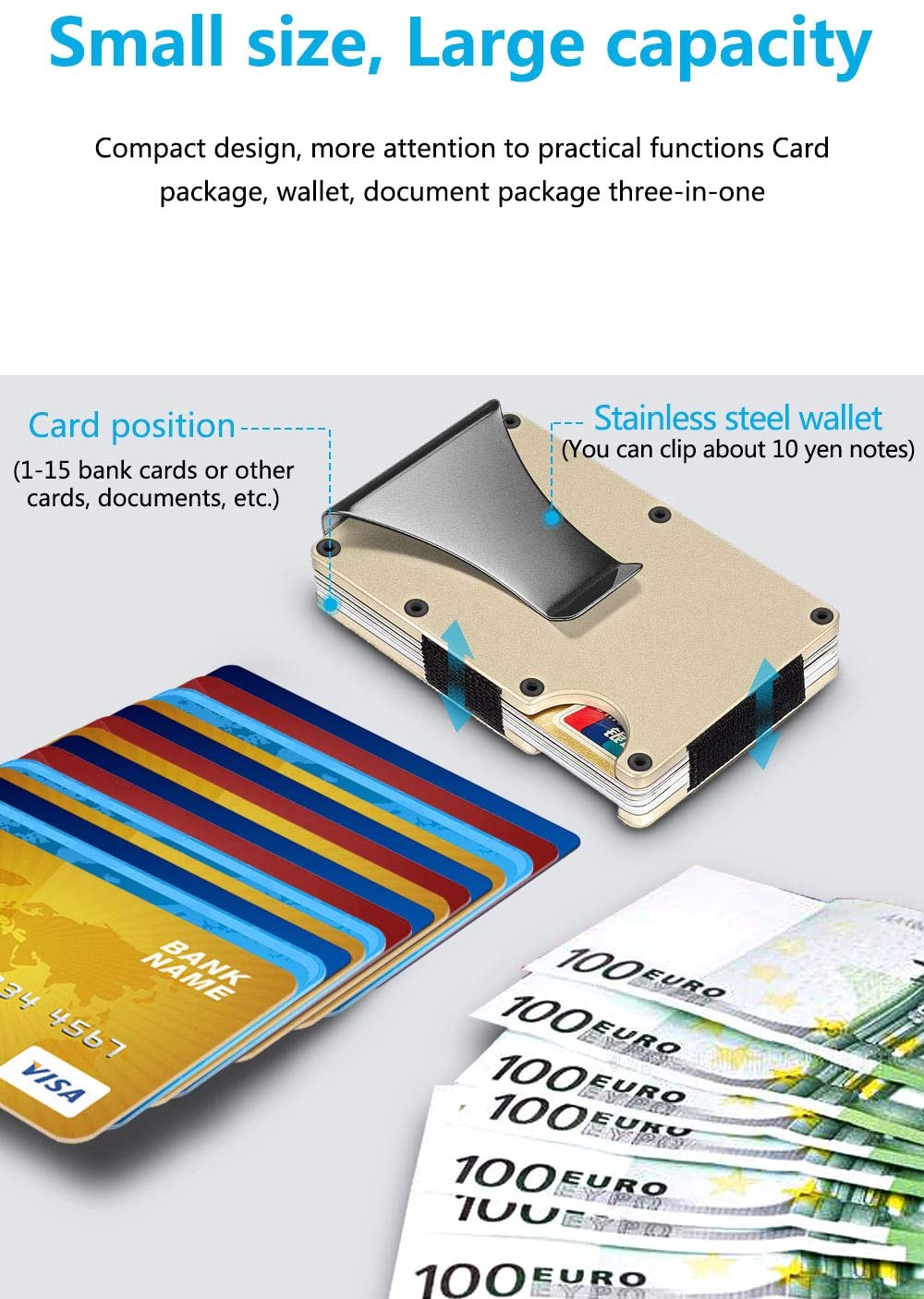 MUCO Credit Card Holder Wallet RFID Protection Lightweight Metal ...