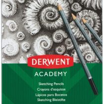 Derwent 2301946 Academy Graphite Sketching Pencils, Tin Box, 6B-5H Degree, , Set of 12