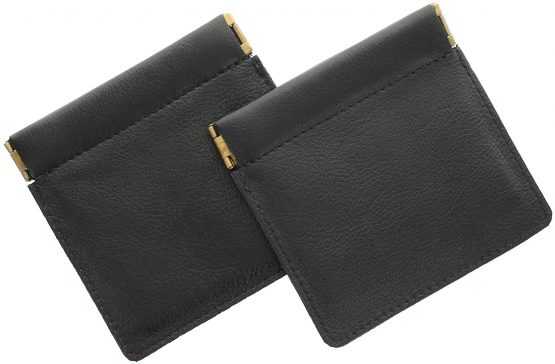 Pack of 2 Visconti Leather Snap Top Purses CP7 Black - Image 4