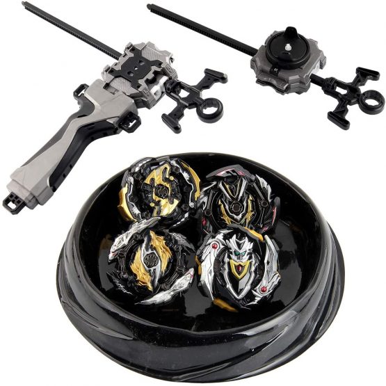 3T6B Bey Battling Tops Burst Turbo Arena Set, New Generation of Spinning Tops Gyroscope Lasting Rotation Combined with Stadium for Children Gift (Black) - Image 3