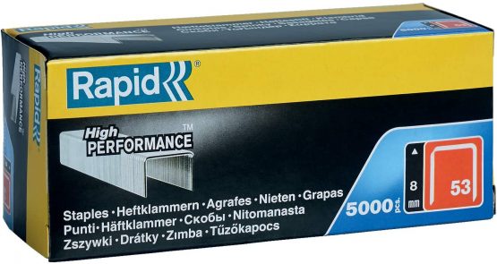 Rapid RPD538B5000 High Performance Staples, No.53, Leg Length 8 mm, - 5000 Pieces - silver - Image 2