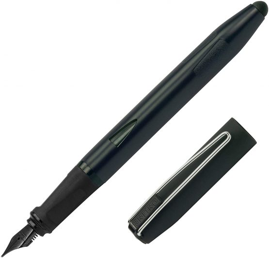 Online Fountain pen Switch Plus, ink cartridge fountain pen & touch pen, solid iridium nib size medium, stylus tip for tablets & smartphones, multifunction-pen incl. combi ink cartridge, black