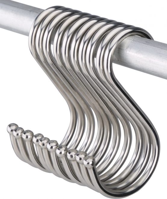 10pcs in Packs Shaped Hooks Hanging Hooks Hangers for Bathroom, Bedroom, Office and Kitchen (Medium)
