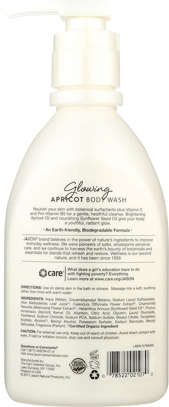 Jason Natural Cosmetics Apricot Body Wash 887ml/30floz - Image 2