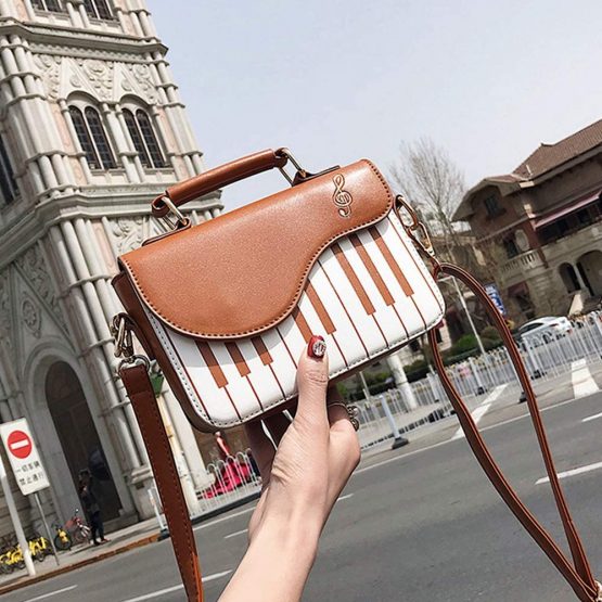 Rullar Women Girl Fashion Small Shoulder Crossbody Bag Piano Key Top-handle Handbag Satchel Tote Purse - Image 3