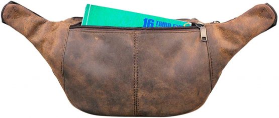 STILORD Belt Bag Genuine Leather, Colour:Colorado - Brown - Image 4