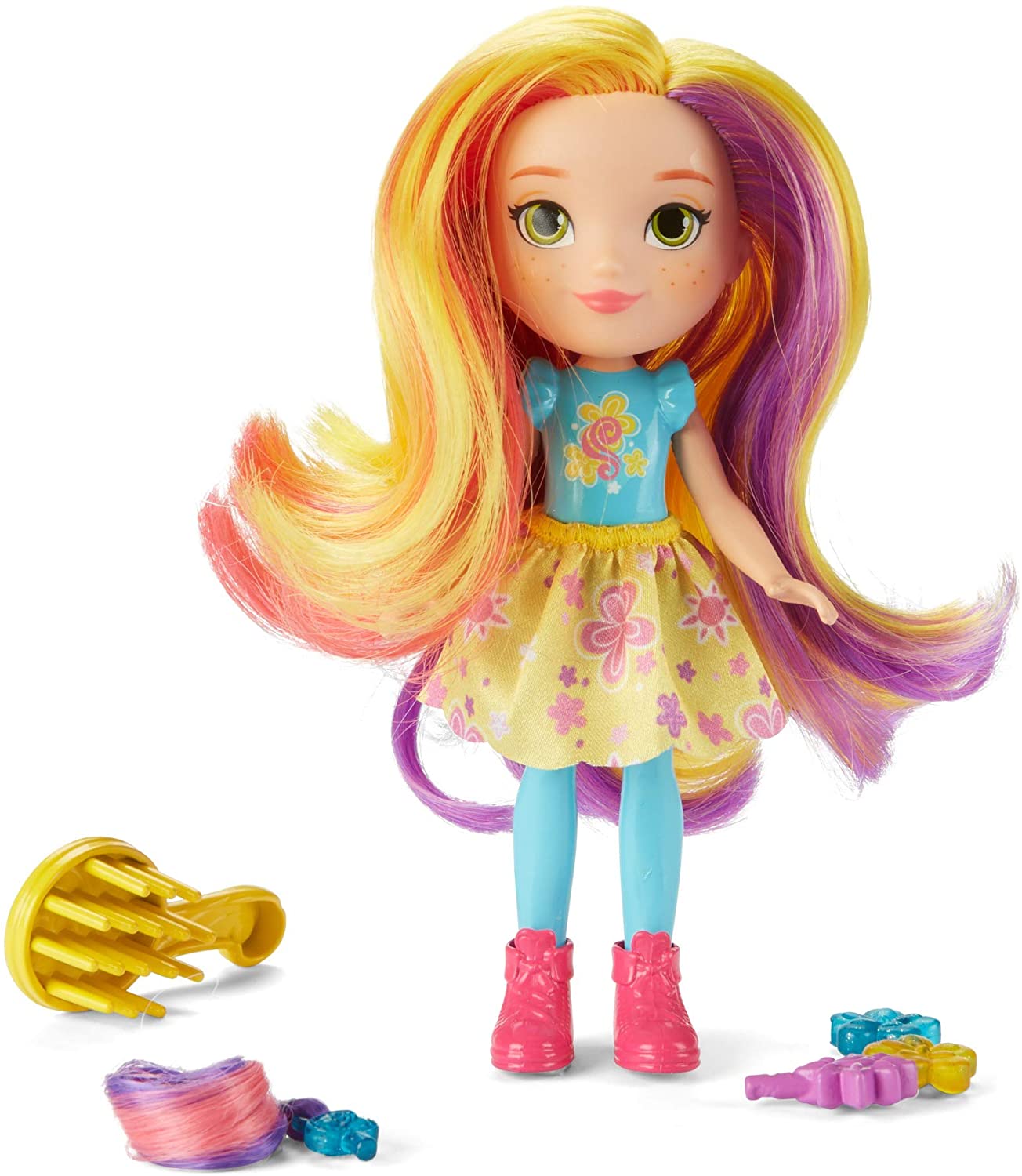 Nickelodeon Sunny Day POP-In Style Hair Charm Sunny Doll, Multicoloured, 6 inches