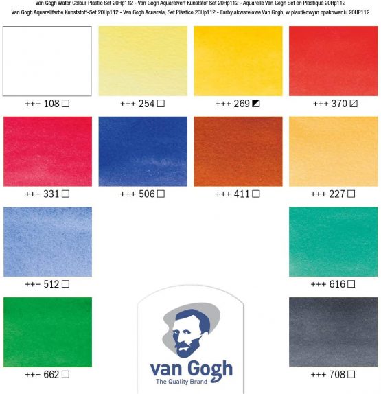 Royal Talens Van Gogh Watercolour 12 Tubes Plastic Pocket Box- - Image 3